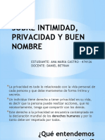 Sobre Intimidad, Privacidad y Buen Nombre