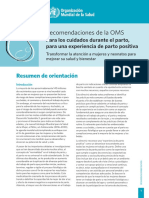 RECOMENDACIONES OMS 2018 parto positivo.pdf