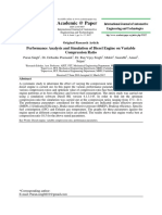 Performance Analysis and Simulation of Diesel Engi