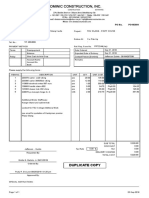 Dominic Construction, Inc.: Purchase Order