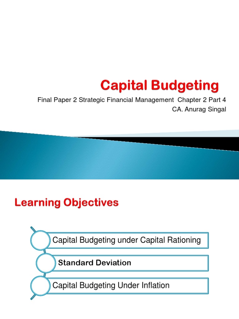 Capital Budgeting & Rationing Strategies | PDF | Net Present Value ...