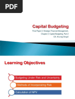 Capital Budgeting: Final Paper 2: Strategic Financial Management, Chapter 2: Capital Budgeting, Part 2