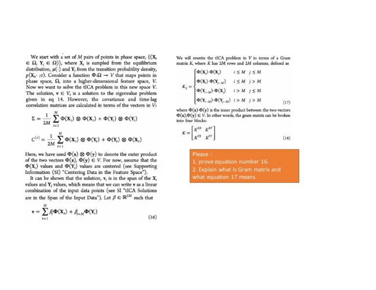 Proving Equation 16 and Gram Matrix Explained | PDF