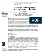 Determinants of Job-Hopping: An Empirical Study in Belgium: Kelly Steenackers Marie-Anne Guerry