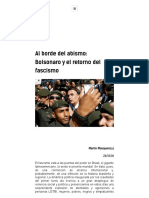 Al Borde Del Abismo. Bolsonaro y El Retorno Del Fascismo