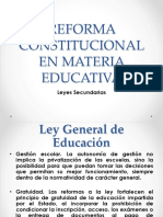 Reforma Constitucional en Materia Educativa