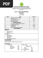 College of Hospitality and Rural Resource Management Department of Tourism and Hospitality Management Program Ibajay, Aklan