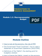 Mks PFM I Module 1.3 Macro and The Budget Corrections 06.09.2016