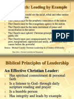 The Church: Leading by Example: Source: Michael Cassidy Christian Leadership in A Country of Diversity