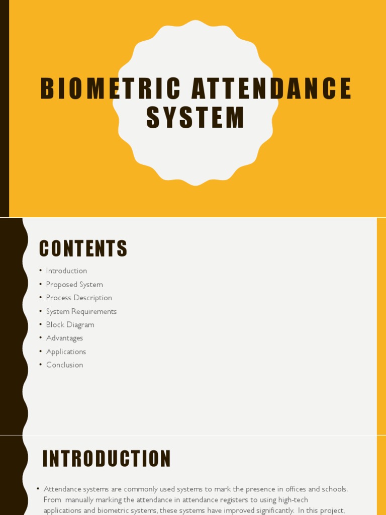 Biometric Fingerprint Attendance System | PDF | Fingerprint | Biometrics
