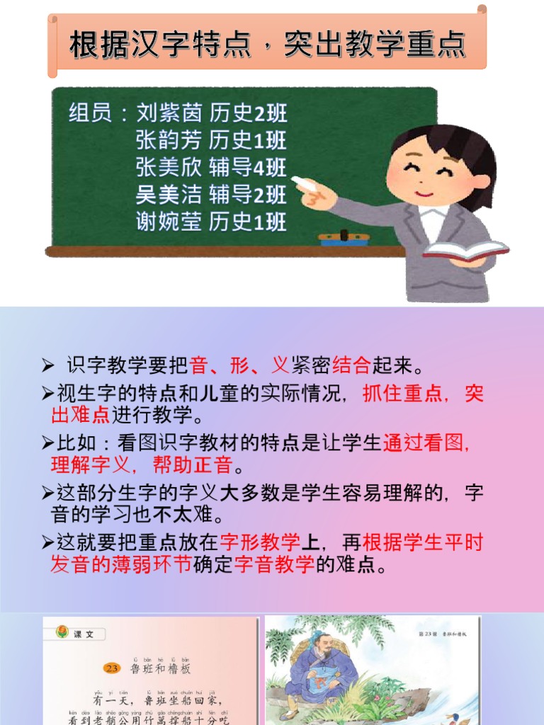Tutorial 5 根据汉字特点 突出教学重点