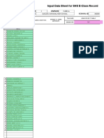 SHS E-Class Record Data Sheet