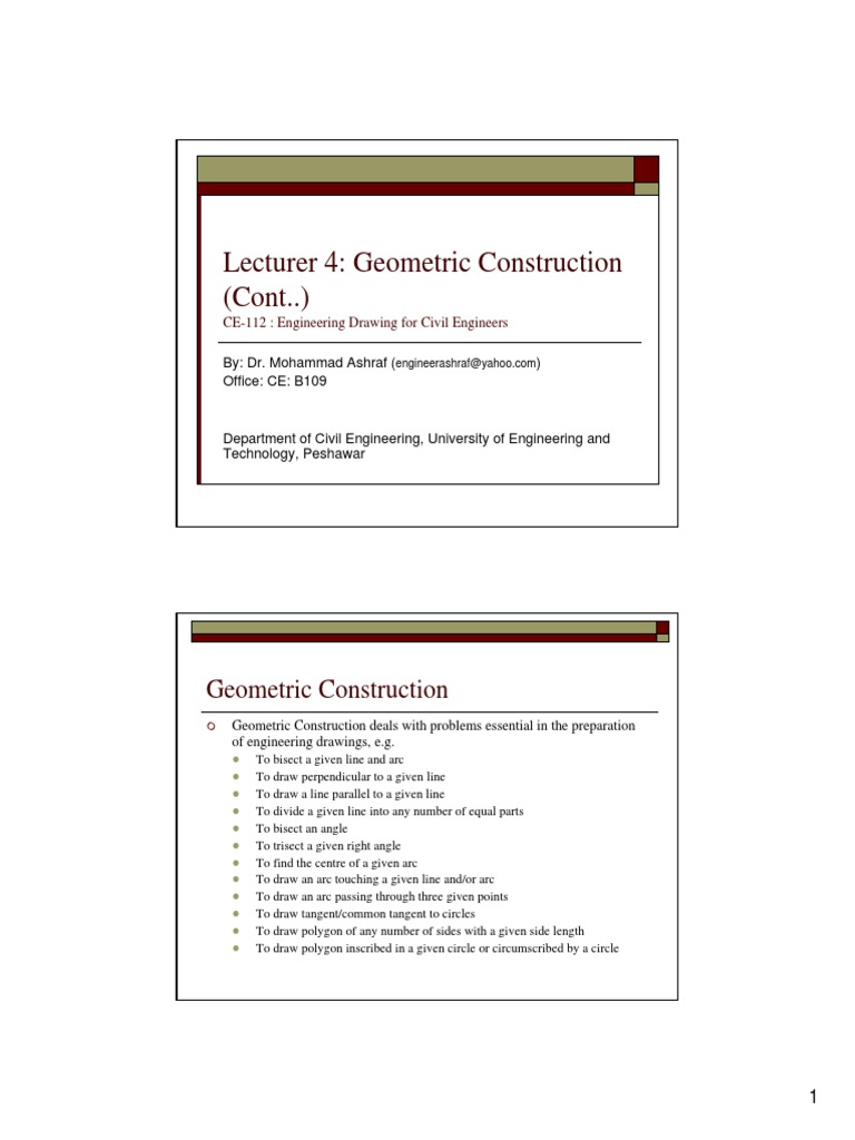 Geometric Construction Techniques | PDF | Circle | Angle