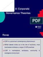 Lecture 8: Corporate Governance Theories