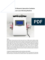 Bipolar RF Ultrasonic Liposuction Cavitation Vacuum Laser Slimming Machine