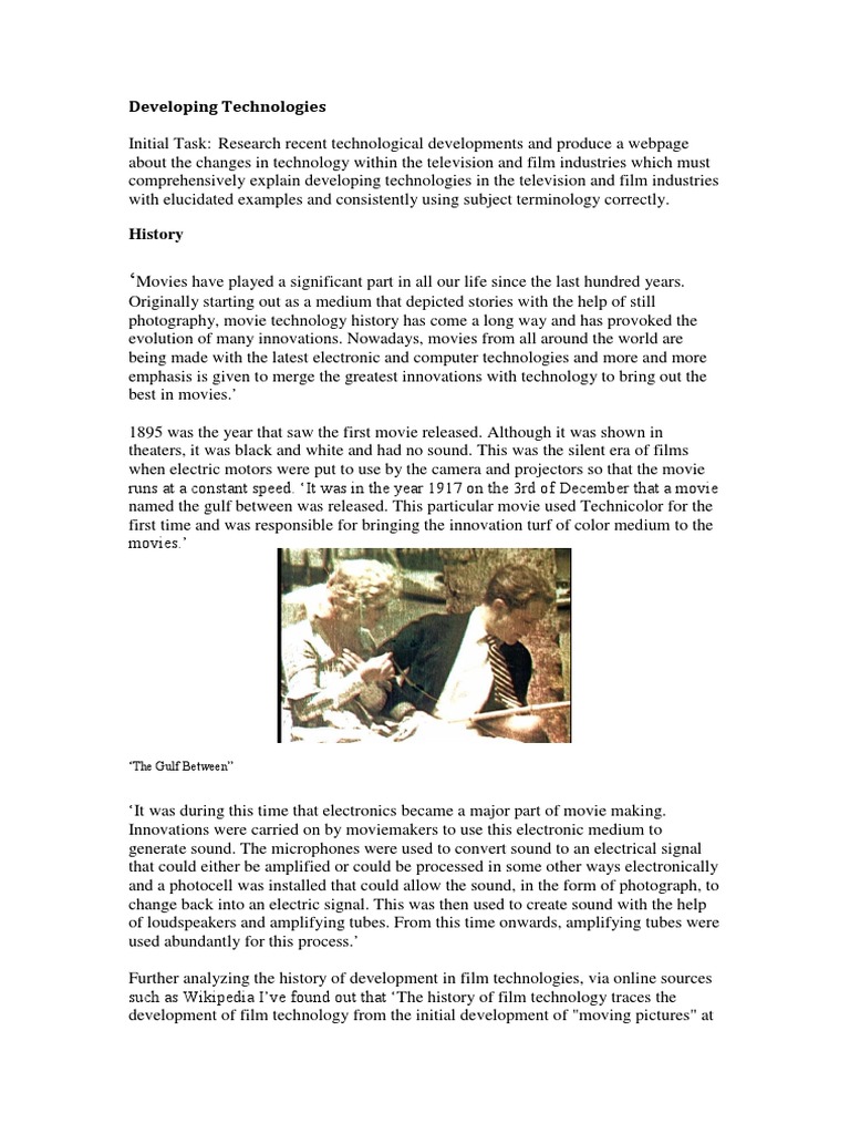Advances in Film and TV Technology | PDF | Computer Generated Imagery ...