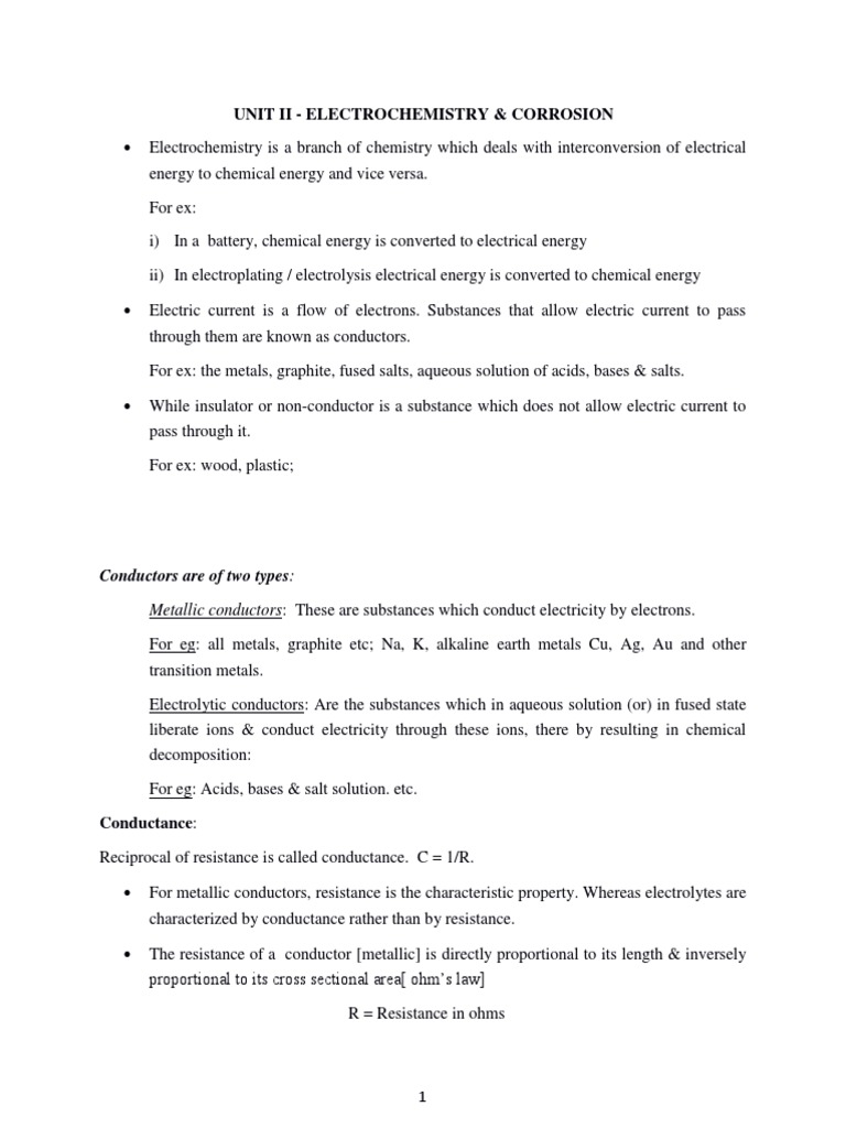 Electrochemistry and Corrosion | PDF | Corrosion | Anode