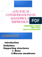 Biological Considerations in Mandibular Impression