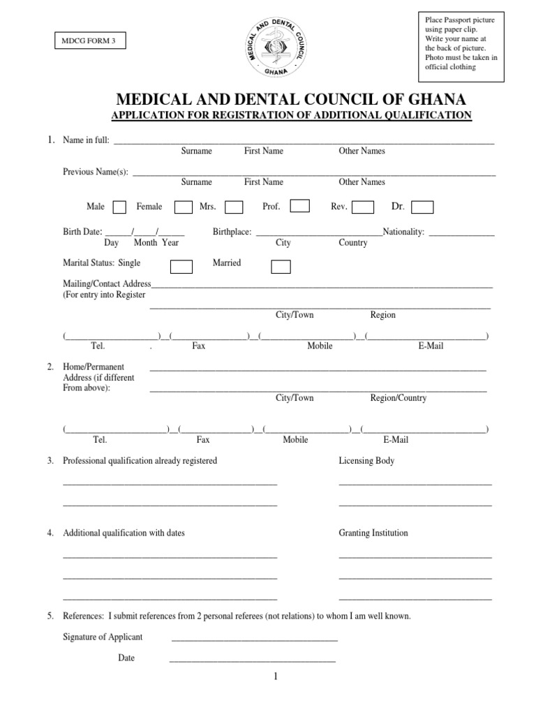 Additional Qualification Registration Form | PDF | Professional ...