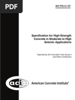 Specification For High-Strength Concrete in Moderate To High Seismic Applications