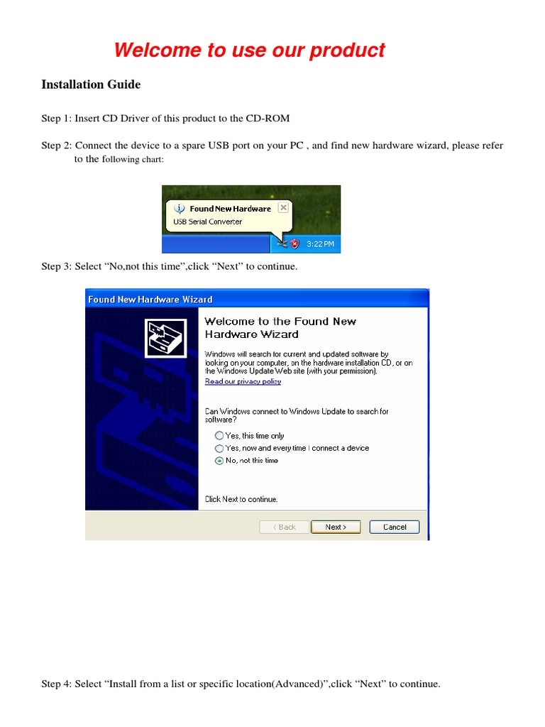 USB Device Installation Guide | PDF | Device Driver | Usb