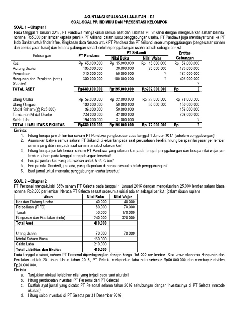 Soal Presentasi Dan Pr Individu Akl1