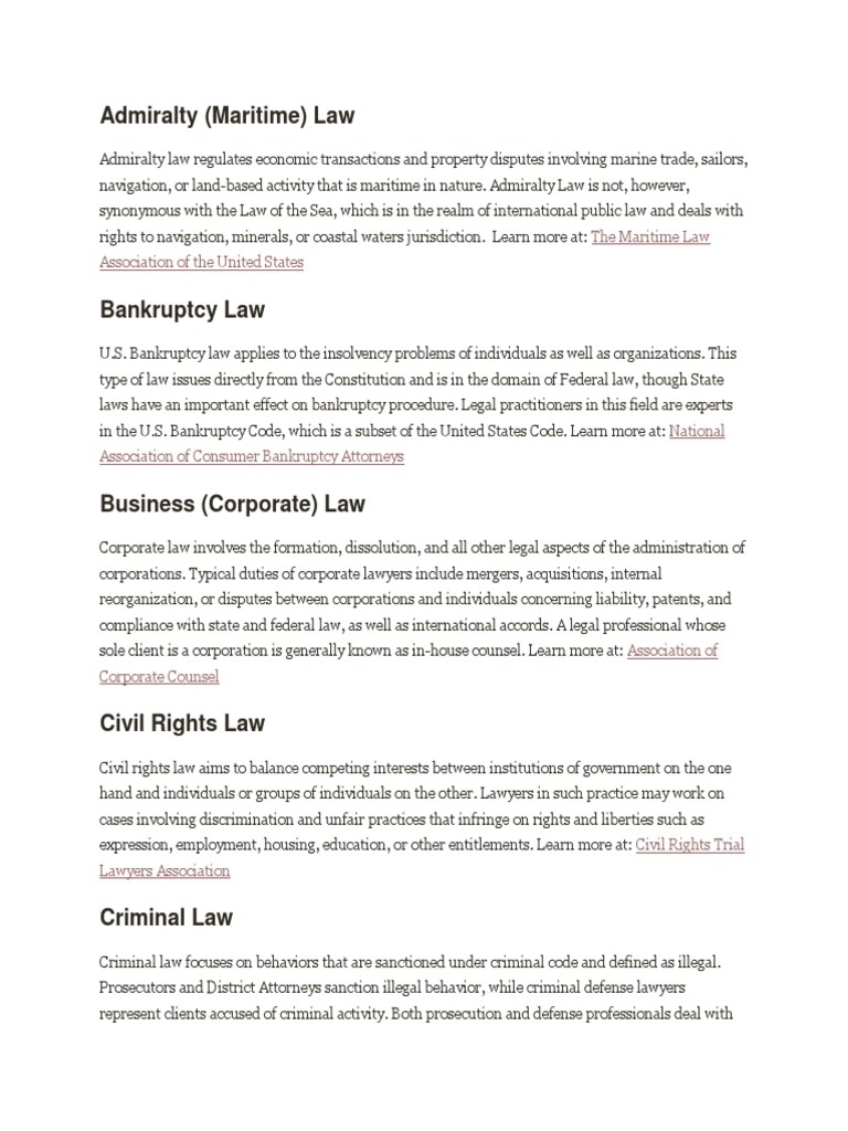 Admiralty Maritime Law The Maritime Law Association Of The United
