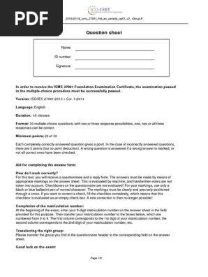 Sample exam 