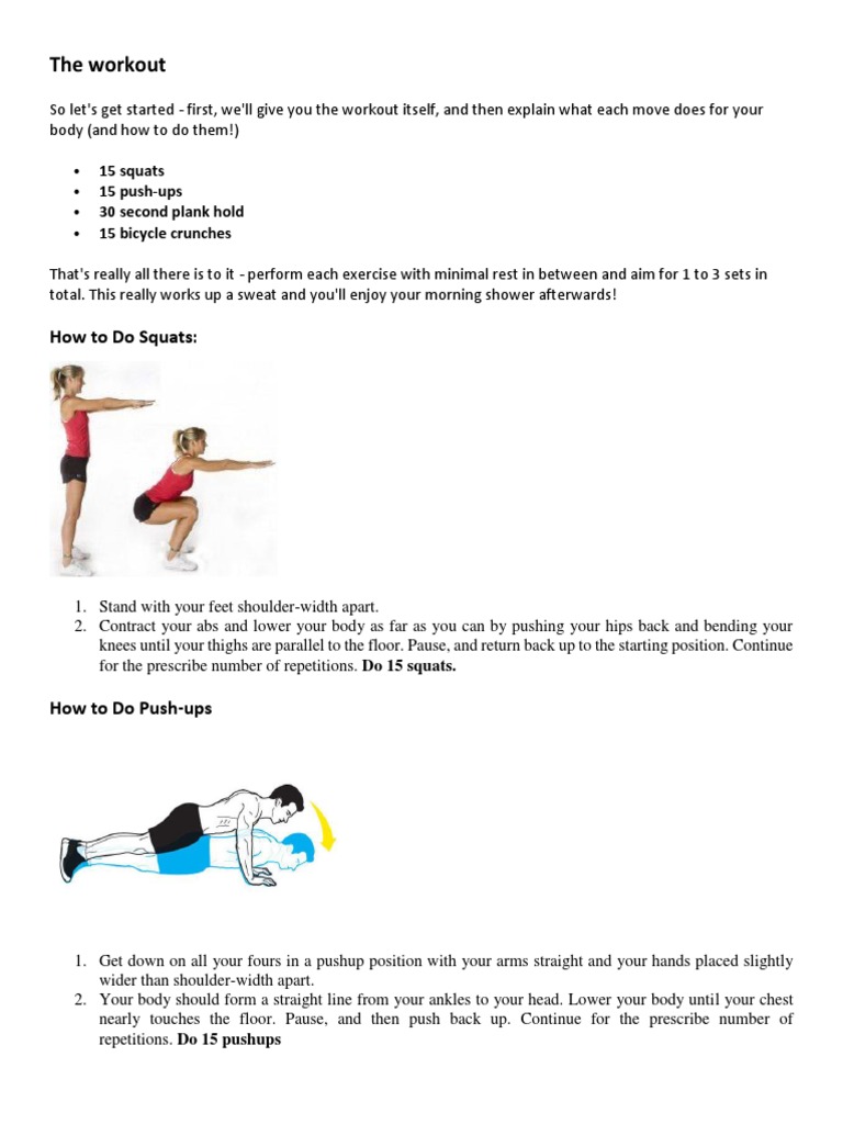 The Workout: How To Do Squats | PDF