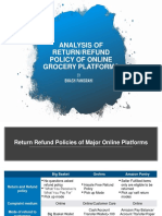 Analysis of Return/Refund Policy of Online Grocery Platforms