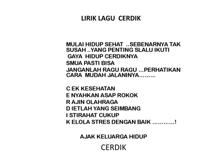 Lirik Lagu Germas Pdf