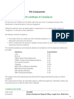 Rohs Certificate of Compliance: Rs Components
