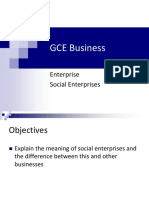 Slide 3 GCE Business Enterprise Social Enterprises