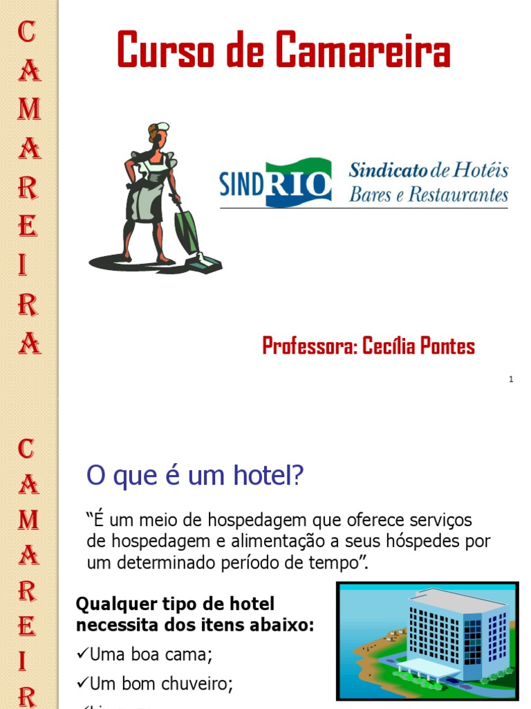 Curso Gratuito de Camareira de Hotel | PDF | Hotel | Setor de hospitalidade