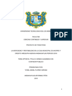 Trabajo Morosidad y Rentabilidad Tesis