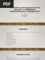 A Report On Introduction To Security, Cyberspace, Cybercrime and Cybersecurity