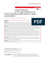 Temporal and Spatial Distribution Characteristics in The Natural Plague Foci of Chinese Mongolian Gerbils Based On Spatial Autocorrelation