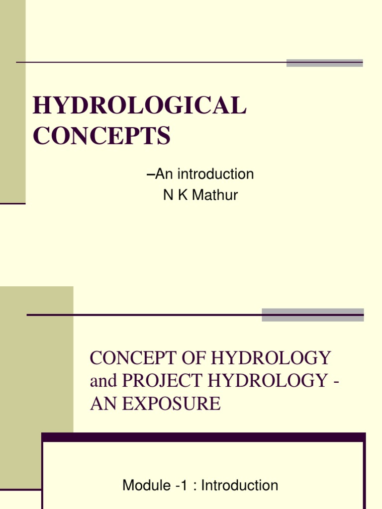 2 Hydrology Basic Concepts Pdf Drainage Basin Evapotranspiration