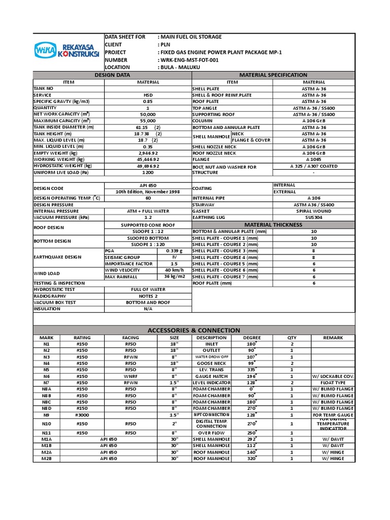 Datasheet Tank PDF Pressure Gases