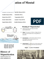 Stigmatization of Mental Health