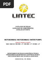 Catalogo de Pecas Das Bombas Dagua Lintec Linha Leve 70870