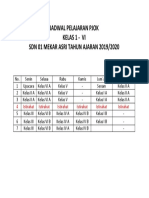 Jadwal Pelajaran Pjok