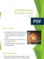 Current Beliefs About The Origin of Life