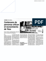 Noticia manifestación 14-N contra Yesa. Diario del AltoAragón