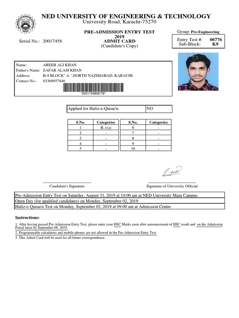 Ned University of Engineering & Technology | PDF