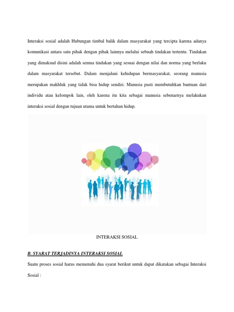 Interaksi Sosial Adalah Hubungan Timbal Balik Dalam Masyarakat Yang Tercipta Karena Adanya Komunikasi Antara Satu Pihak Dengan Pihak Lainnya Melalui Sebuah Tindakan Tertentu