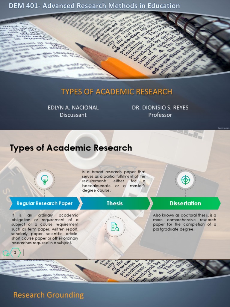 Types of Academic Research Explained | PDF | Validity (Statistics) | Thesis