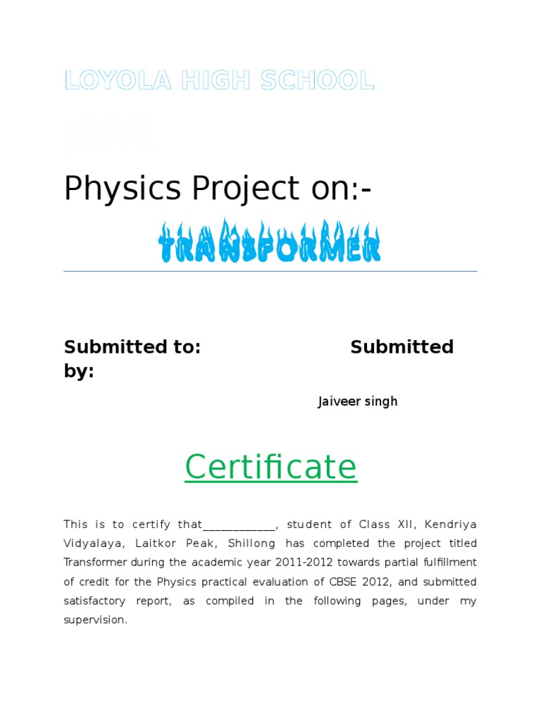 Phy Practical For All Pdf Transformer Inductor