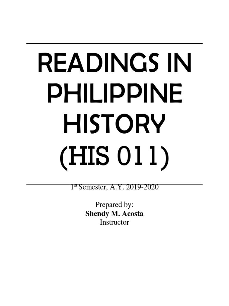 Readings in Philippine History Portfolio | PDF | Primary Sources ...
