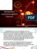 Manipularea Materialului Genetic, Clonarea